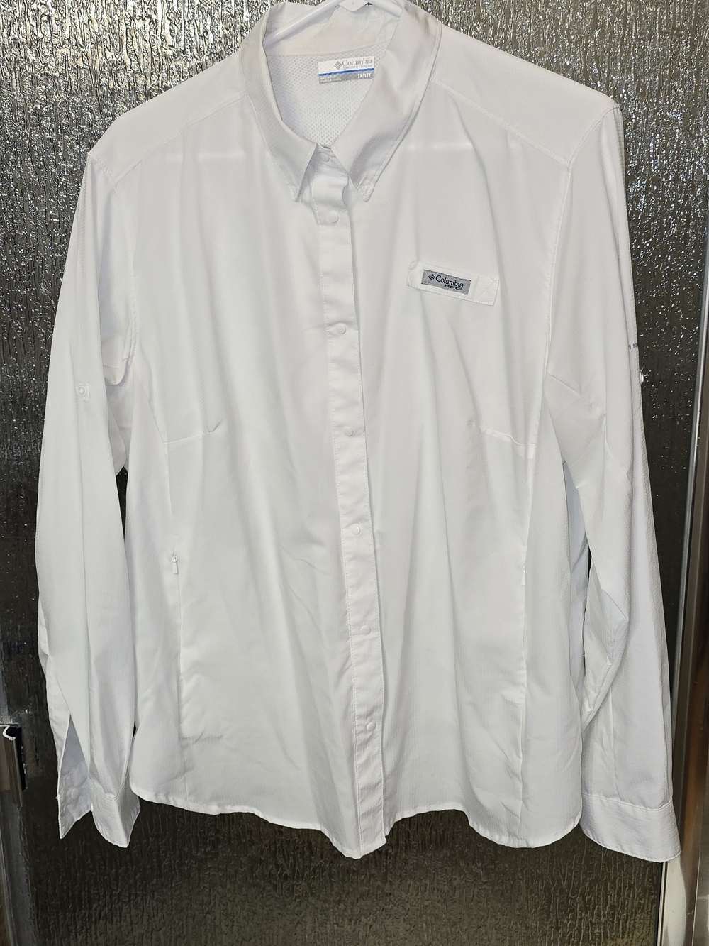 1X/1TF Colombia Women’s PFG Fishing Vented UPF White Shirt Longsleeve Super NICE